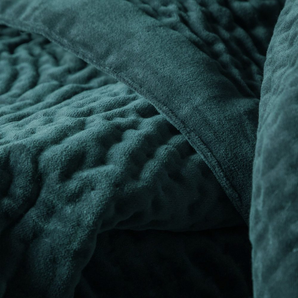 Lucy Velvet Quilted Throw